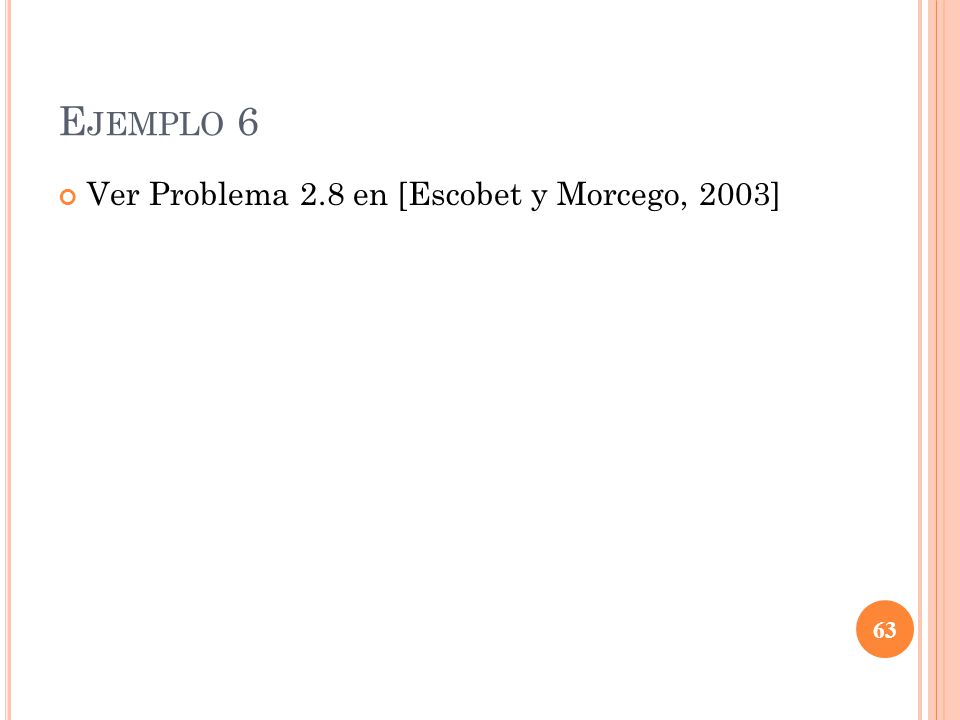 Ejemplo 6 Ver Problema 2.8 en [Escobet y Morcego, 2003]
