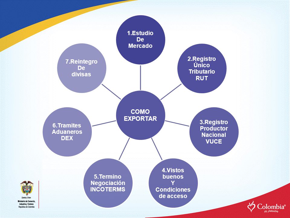 EXPORTAR COMO. 1.Estudio. Mercado. De. Tributario. 2.Registro. RUT. Único. Nacional. Productor.