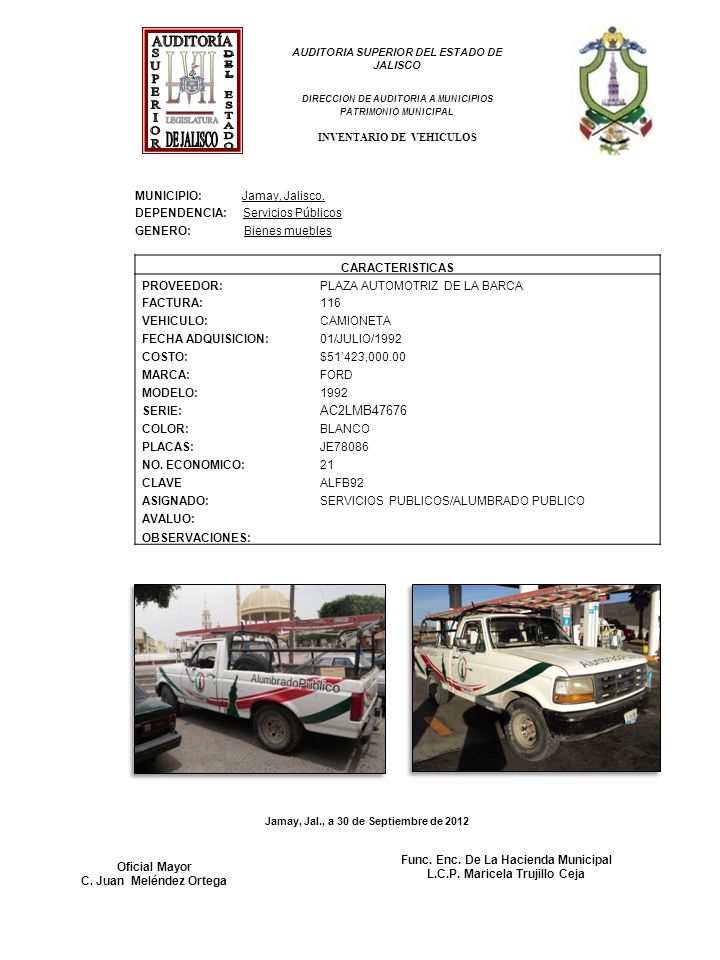AUDITORÍA L V I I DE JALISCO LEGISLATURA SUPERIOR DEL ESTADO
