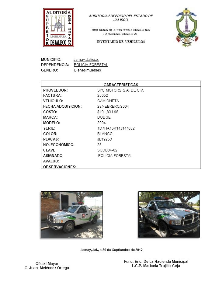 AUDITORÍA L V I I DE JALISCO LEGISLATURA SUPERIOR DEL ESTADO