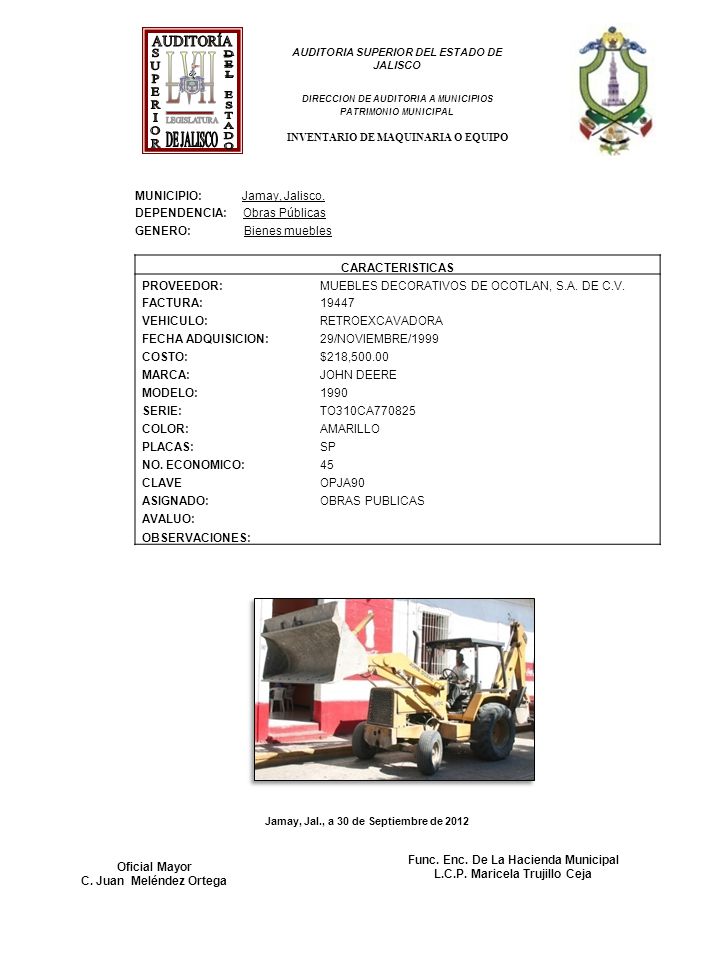 AUDITORÍA L V I I DE JALISCO LEGISLATURA SUPERIOR DEL ESTADO