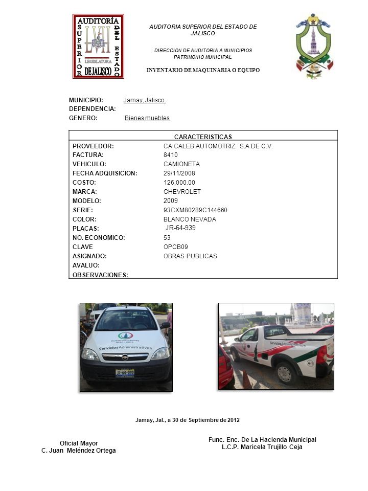AUDITORÍA L V I I DE JALISCO LEGISLATURA SUPERIOR DEL ESTADO 2009