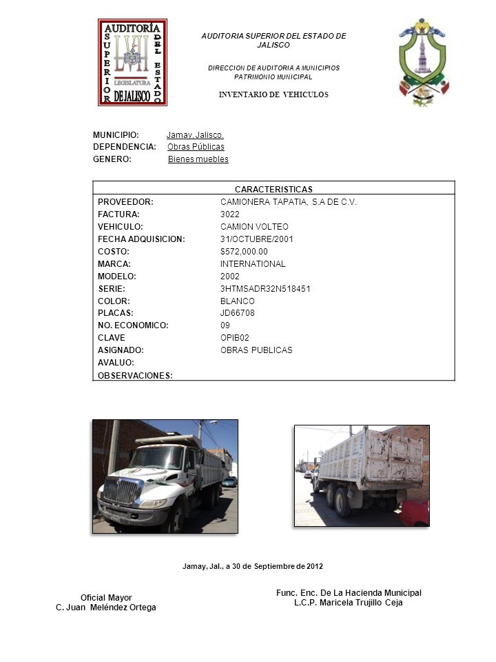 AUDITORÍA L V I I DE JALISCO LEGISLATURA SUPERIOR DEL ESTADO