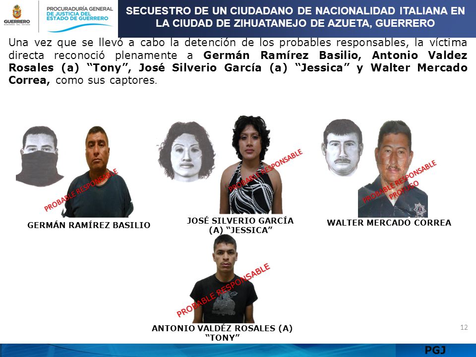 SECUESTRO DE UN CIUDADANO DE NACIONALIDAD ITALIANA EN LA CIUDAD DE ZIHUATANEJO DE AZUETA, GUERRERO