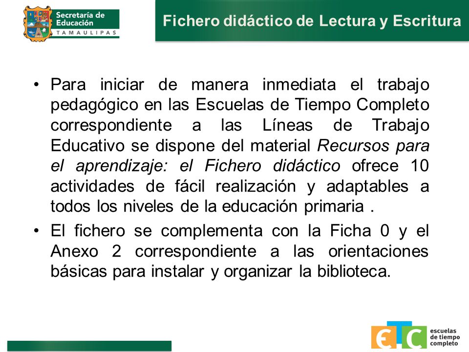 Fichero didáctico de Lectura y Escritura