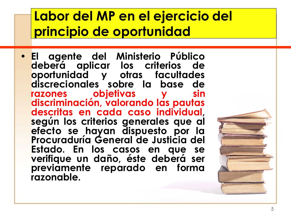 Labor del MP en el ejercicio del principio de oportunidad