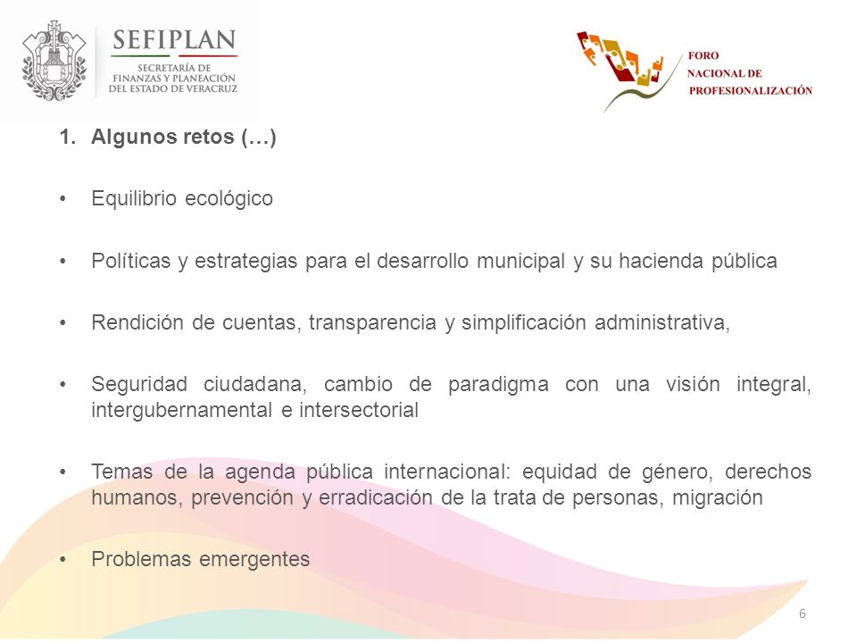 Algunos retos (…) Equilibrio ecológico. Políticas y estrategias para el desarrollo municipal y su hacienda pública.