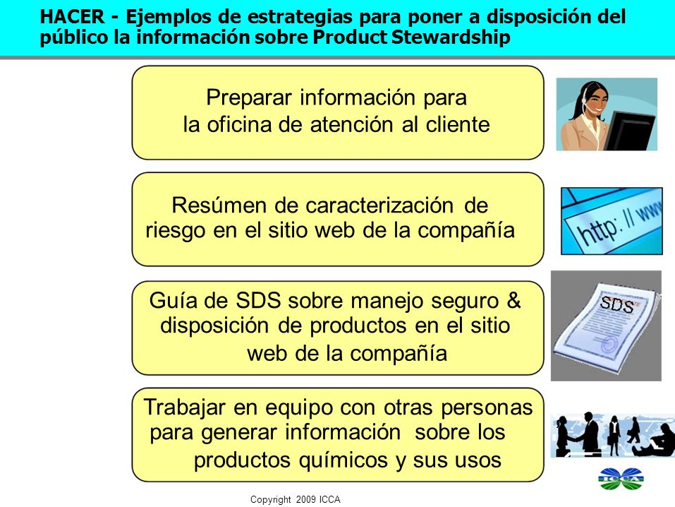 Preparar información para la oficina de atención al cliente