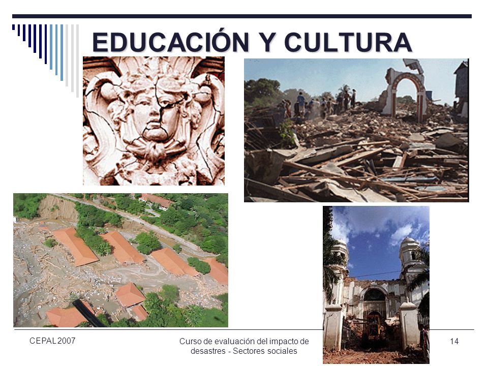 Curso de evaluación del impacto de desastres - Sectores sociales