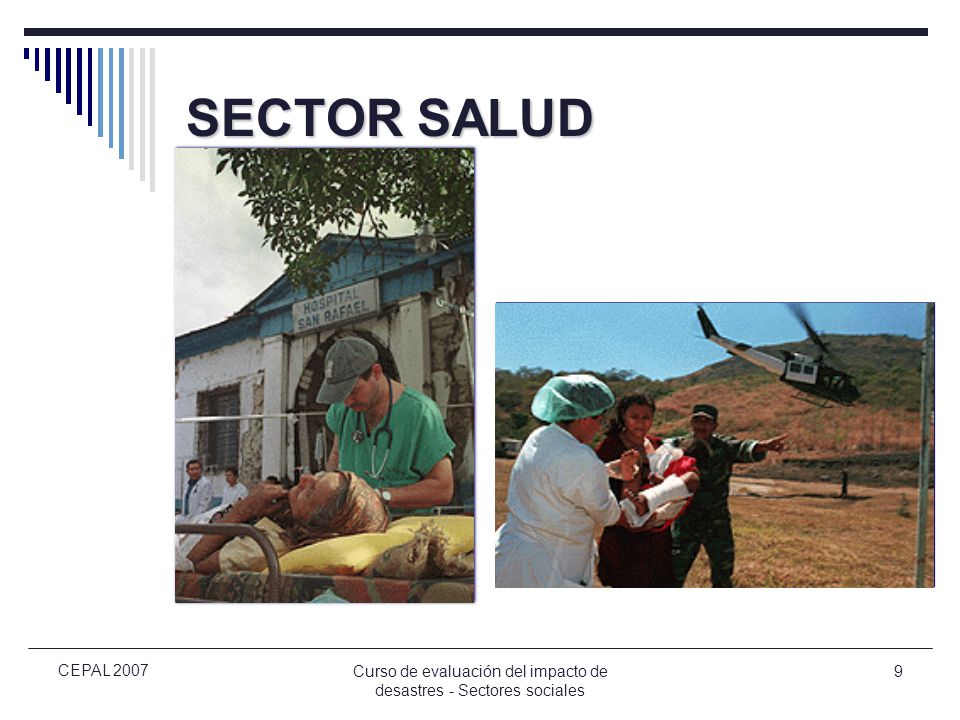Curso de evaluación del impacto de desastres - Sectores sociales