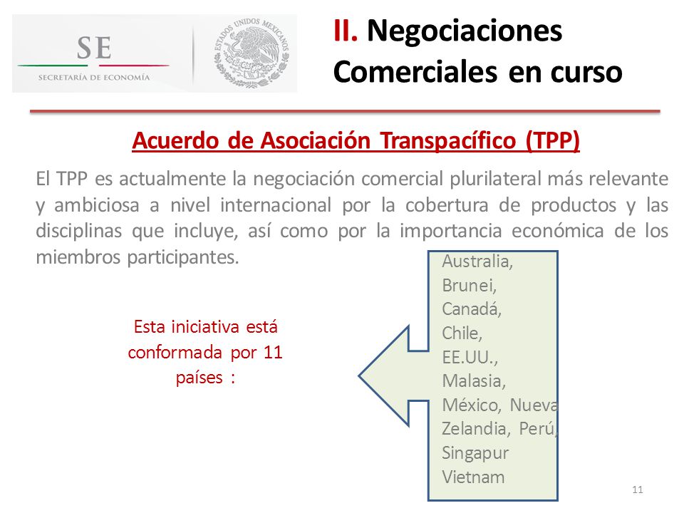 Esta iniciativa está conformada por 11 países :
