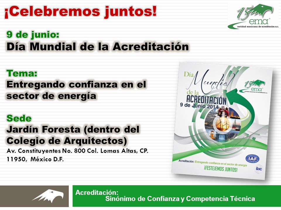 ¡Celebremos juntos! Día Mundial de la Acreditación 9 de junio: Tema: