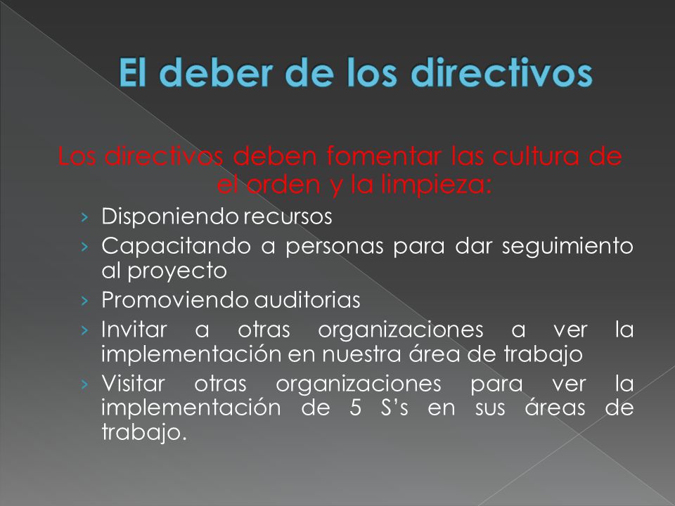 El deber de los directivos