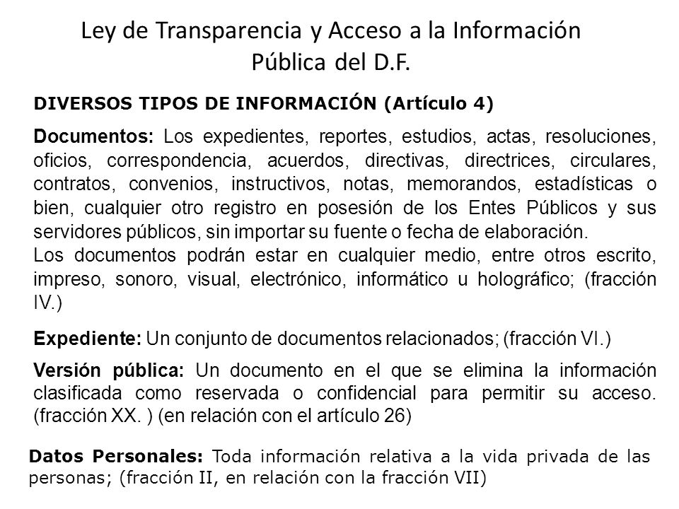 Ley de Transparencia y Acceso a la Información Pública del D.F.