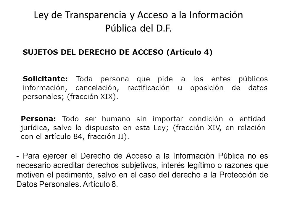 Ley de Transparencia y Acceso a la Información Pública del D.F.