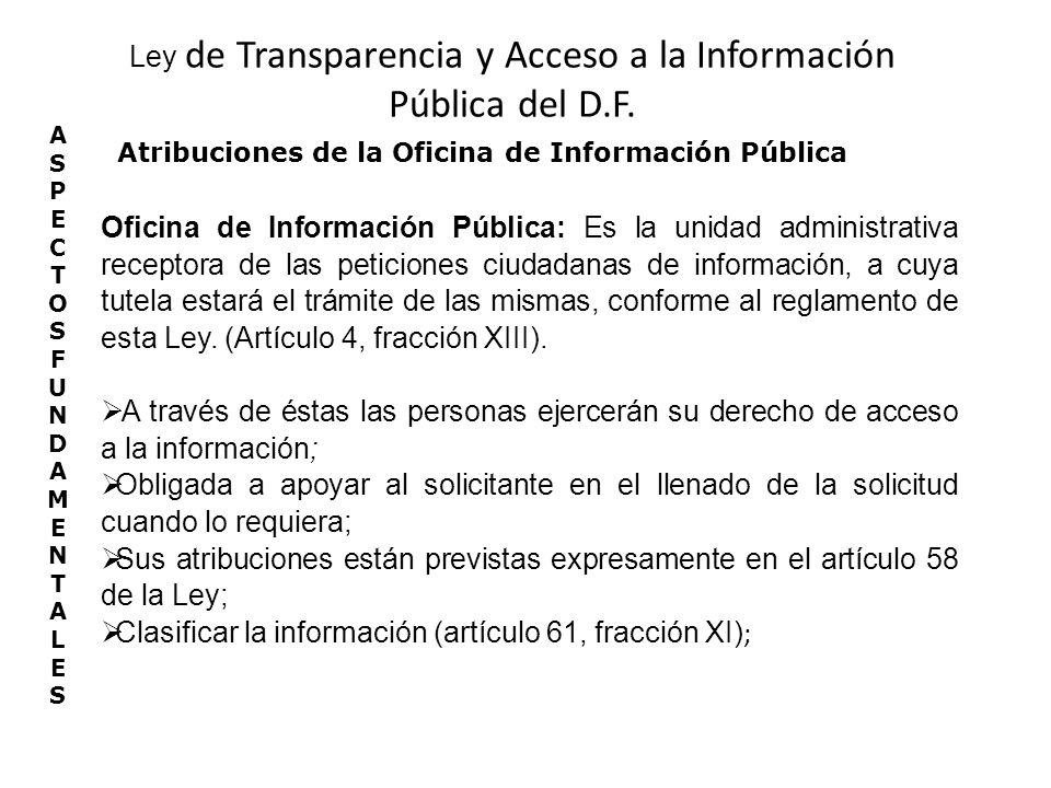 Ley de Transparencia y Acceso a la Información Pública del D.F.