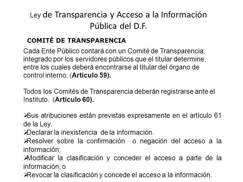 Ley de Transparencia y Acceso a la Información Pública del D.F.