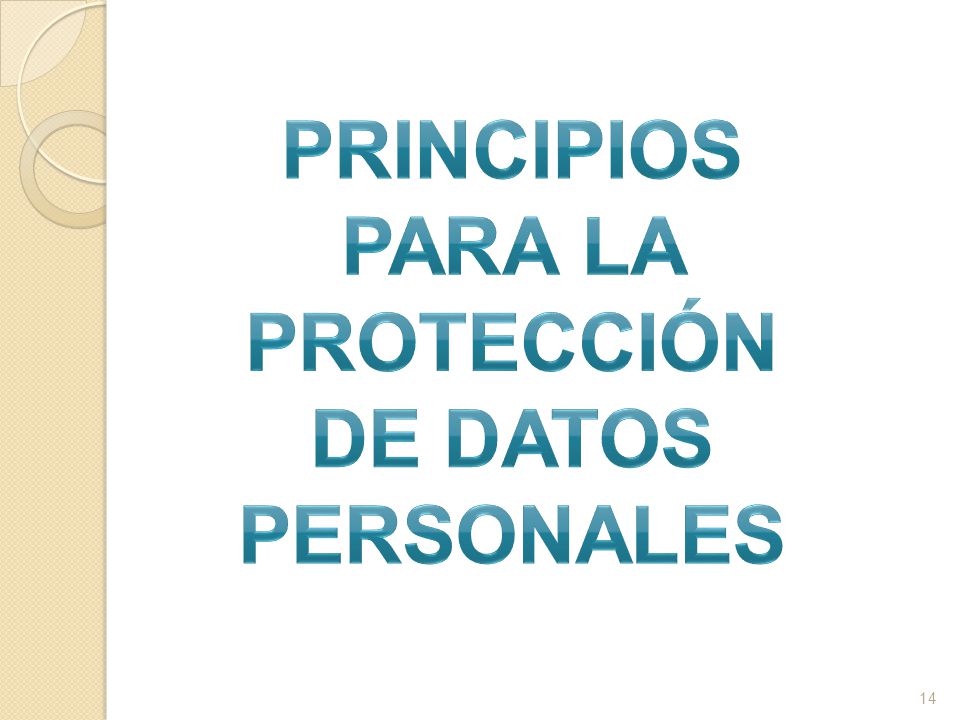Principios para la protección de datos personales