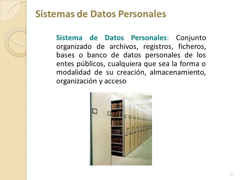 Sistemas de Datos Personales