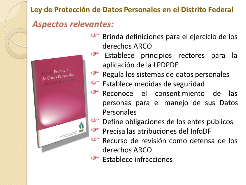 Ley de Protección de Datos Personales en el Distrito Federal