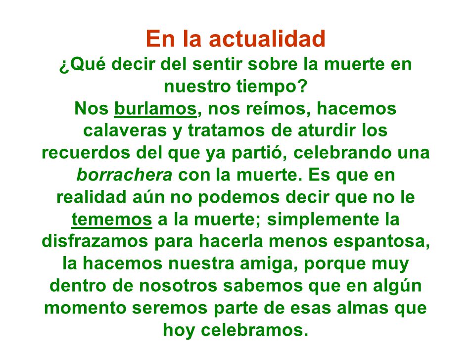 ¿Qué decir del sentir sobre la muerte en nuestro tiempo
