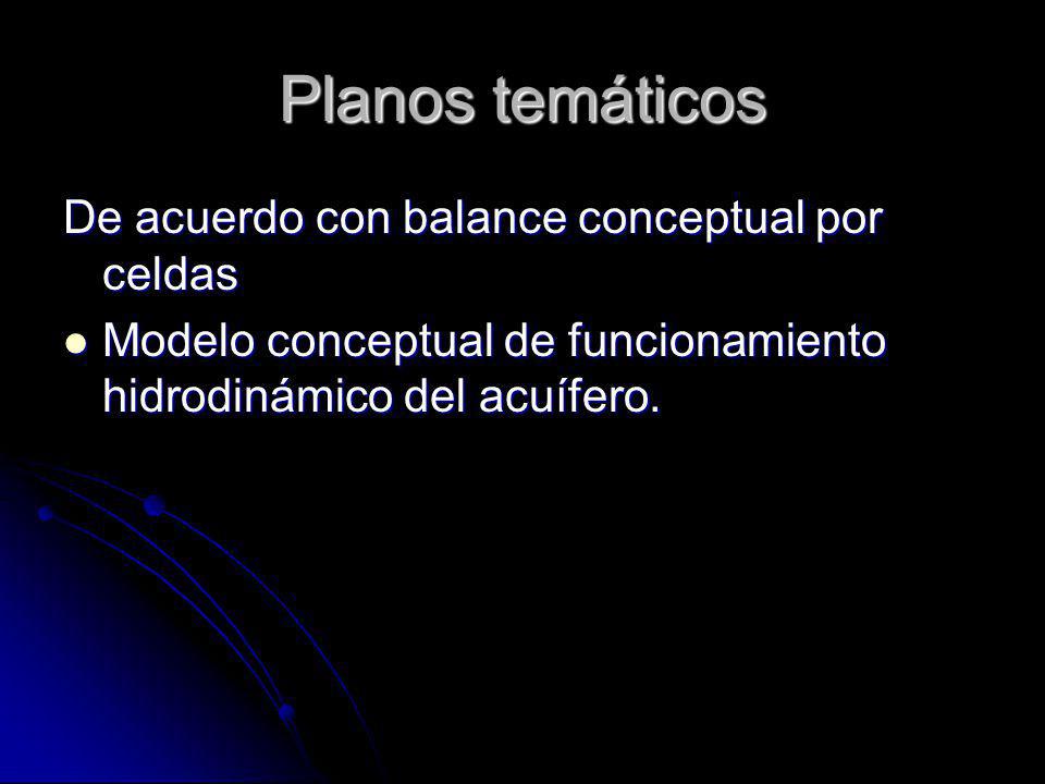 Planos temáticos De acuerdo con balance conceptual por celdas
