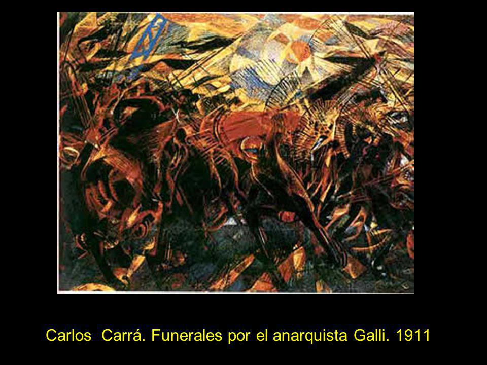 Carlos Carrá. Funerales por el anarquista Galli. 1911