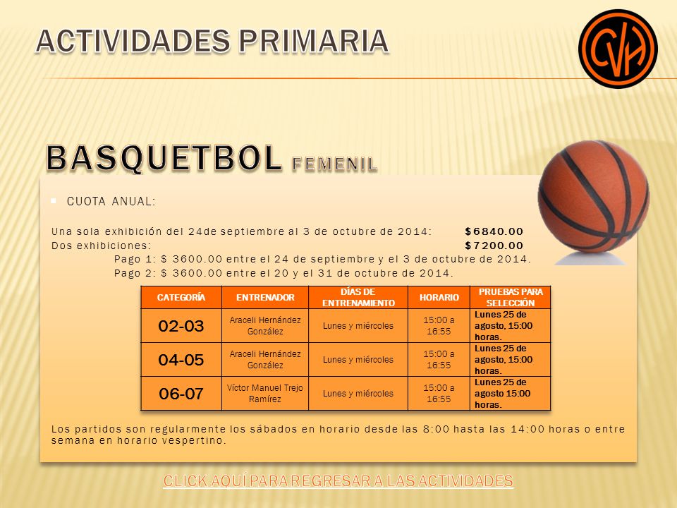 PRUEBAS PARA SELECCIÓN CLICK AQUÍ PARA REGRESAR A LAS ACTIVIDADES