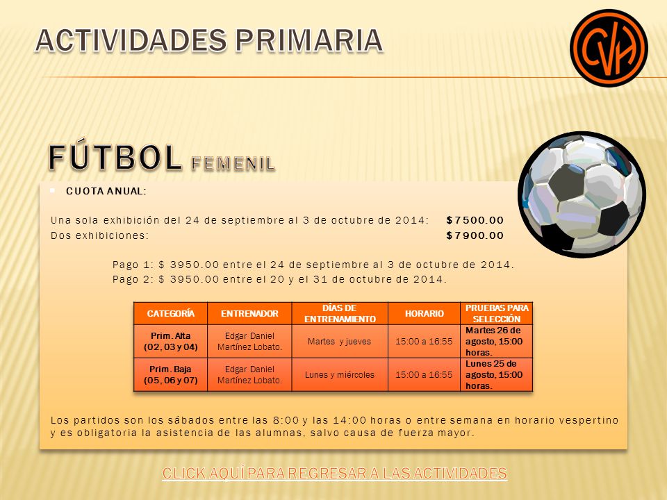 PRUEBAS PARA SELECCIÓN CLICK AQUÍ PARA REGRESAR A LAS ACTIVIDADES