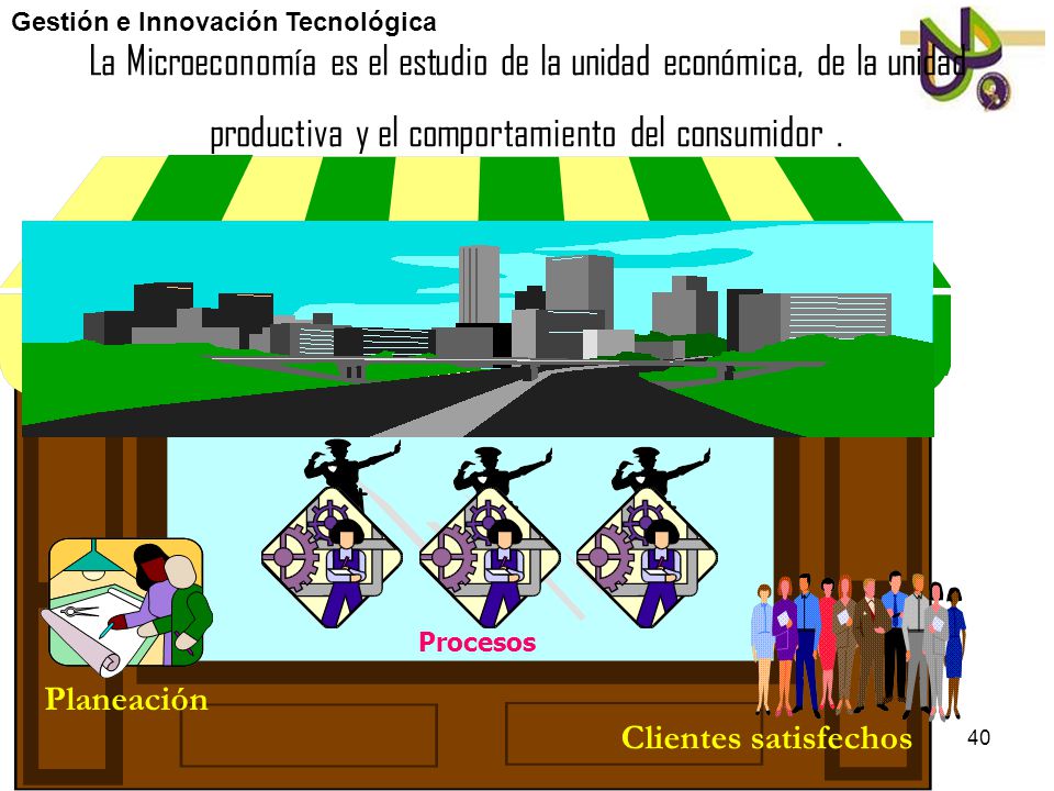 La Microeconomía es el estudio de la unidad económica, de la unidad productiva y el comportamiento del consumidor .
