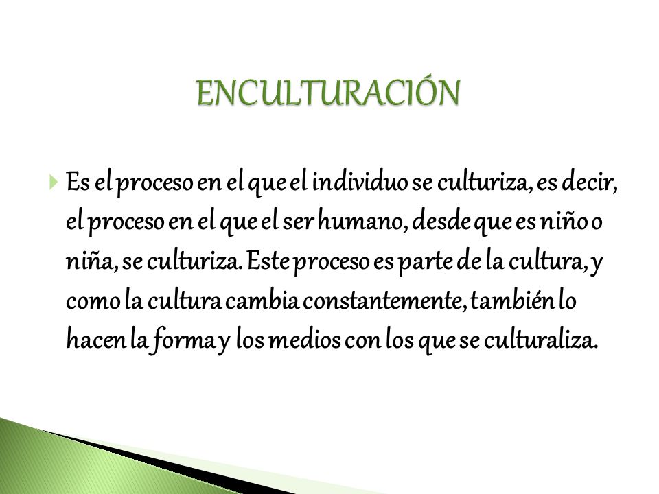 enculturacion definicion