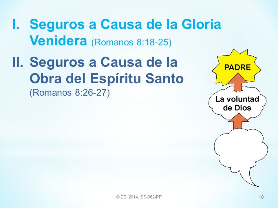 I. Seguros a Causa de la Gloria Venidera (Romanos 8:18-25)
