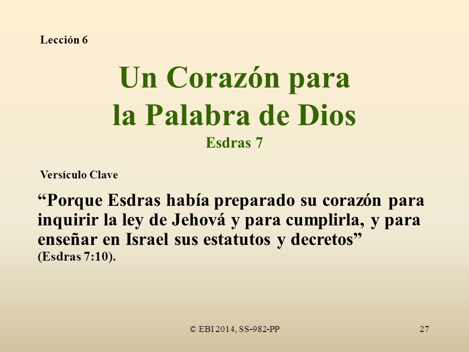 Un Corazón para la Palabra de Dios