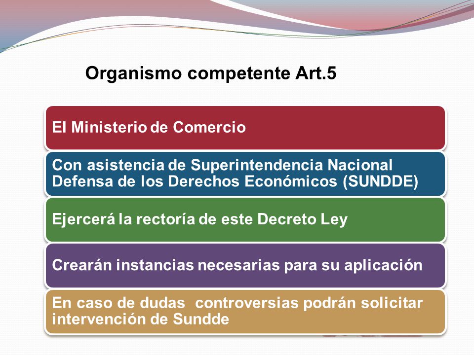 Organismo competente Art.5