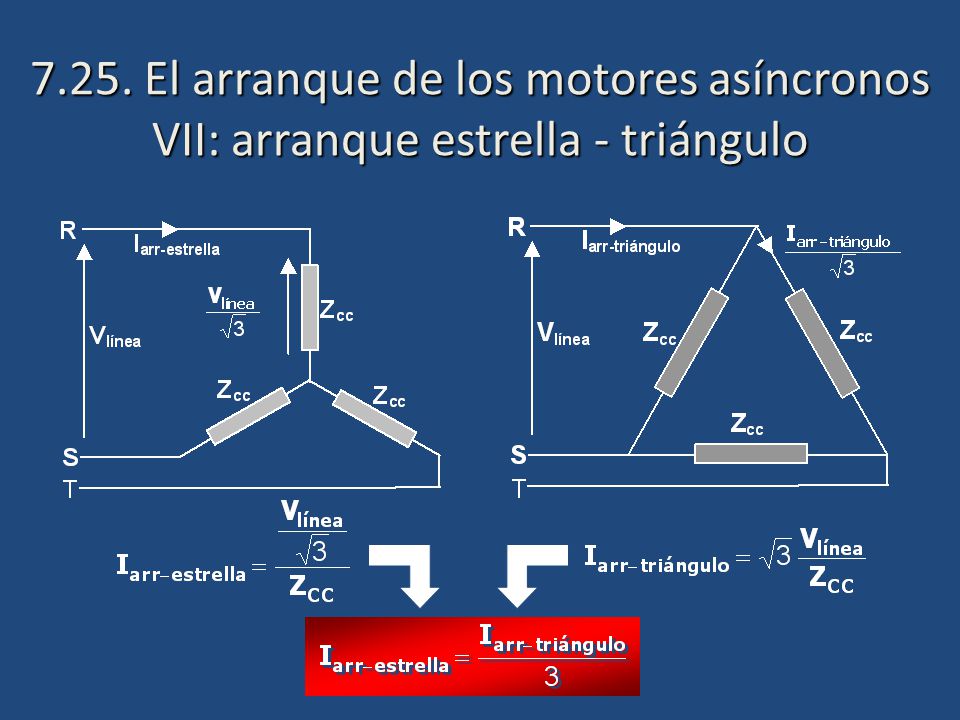 7.25. El arranque de los motores asíncronos VII: arranque estrella - triángulo