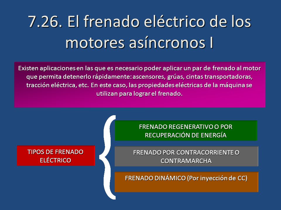 7.26. El frenado eléctrico de los motores asíncronos I