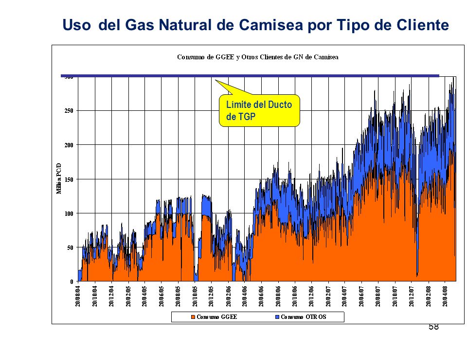 Uso del Gas Natural de Camisea por Tipo de Cliente