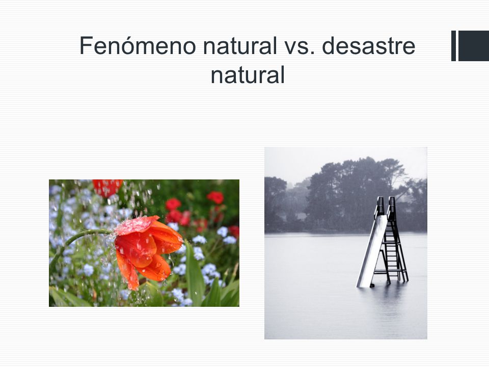Fenómeno natural vs. desastre natural