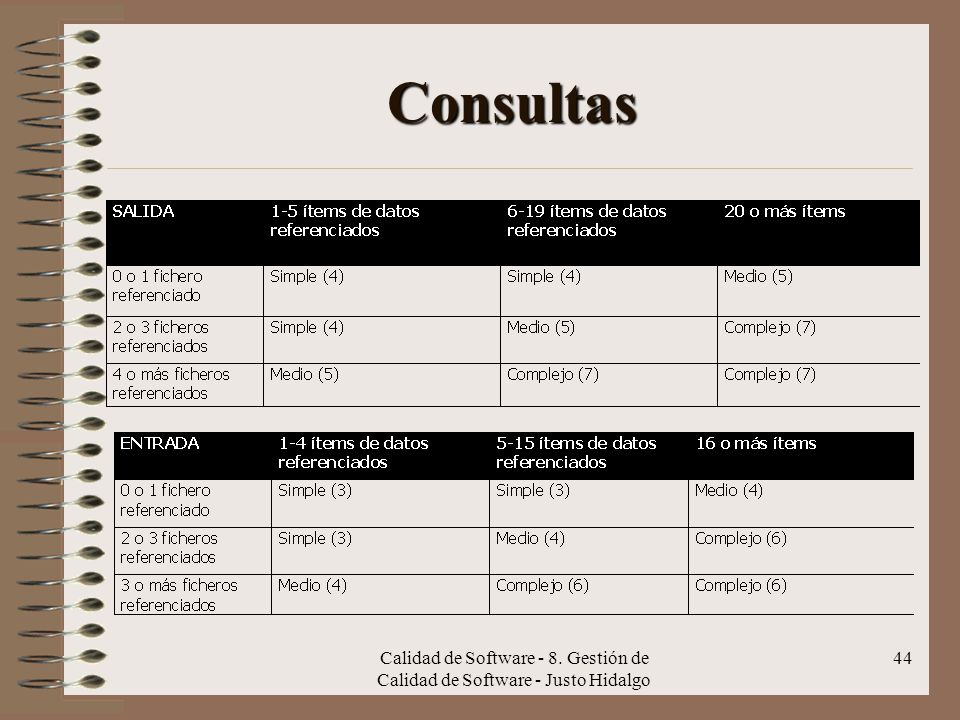 Consultas Calidad de Software - 8. Gestión de Calidad de Software - Justo Hidalgo