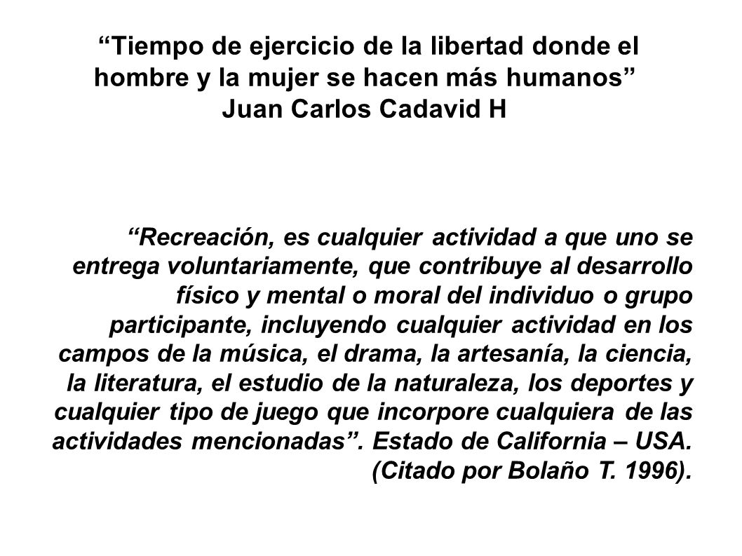 Tiempo de ejercicio de la libertad donde el hombre y la mujer se hacen más humanos Juan Carlos Cadavid H