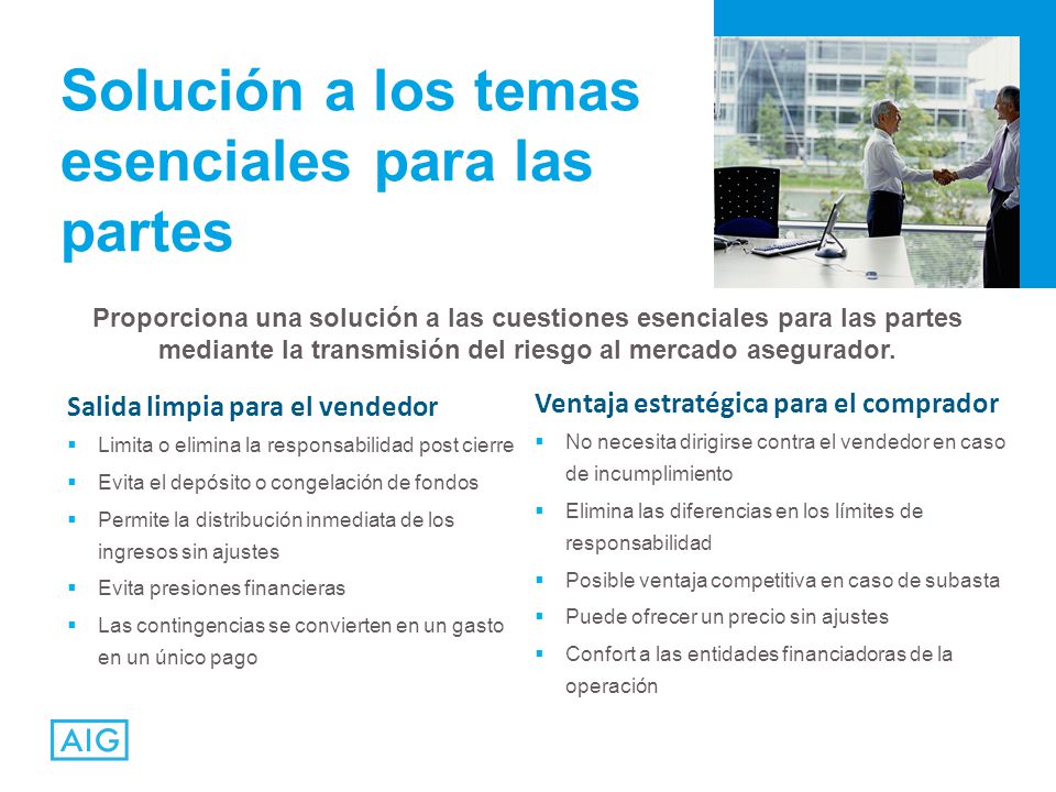 Solución a los temas esenciales para las partes