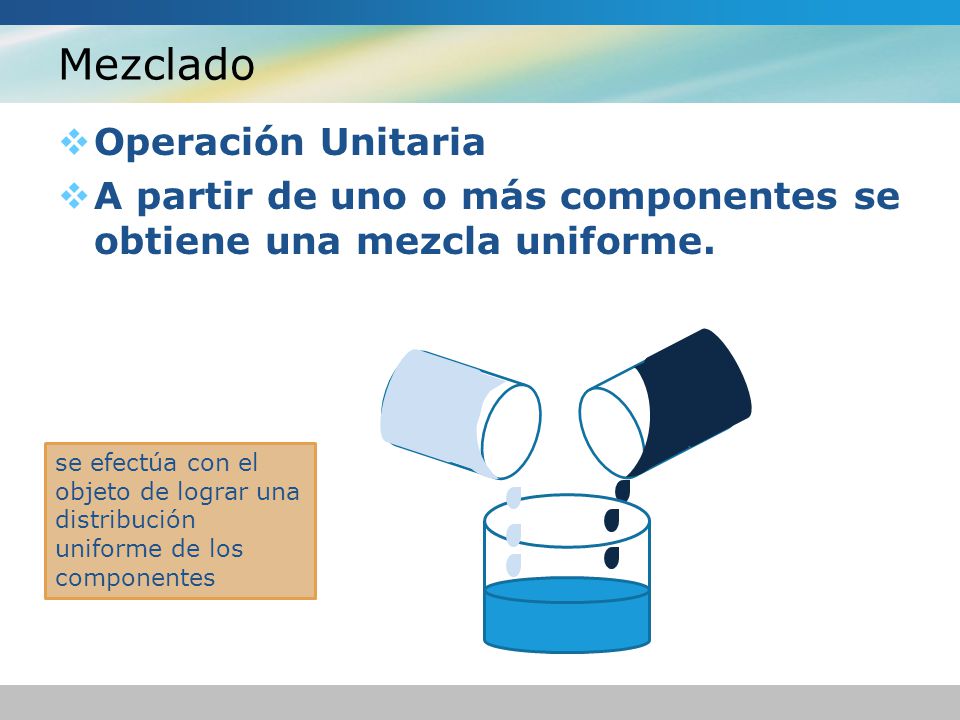 Mezclado Operación Unitaria