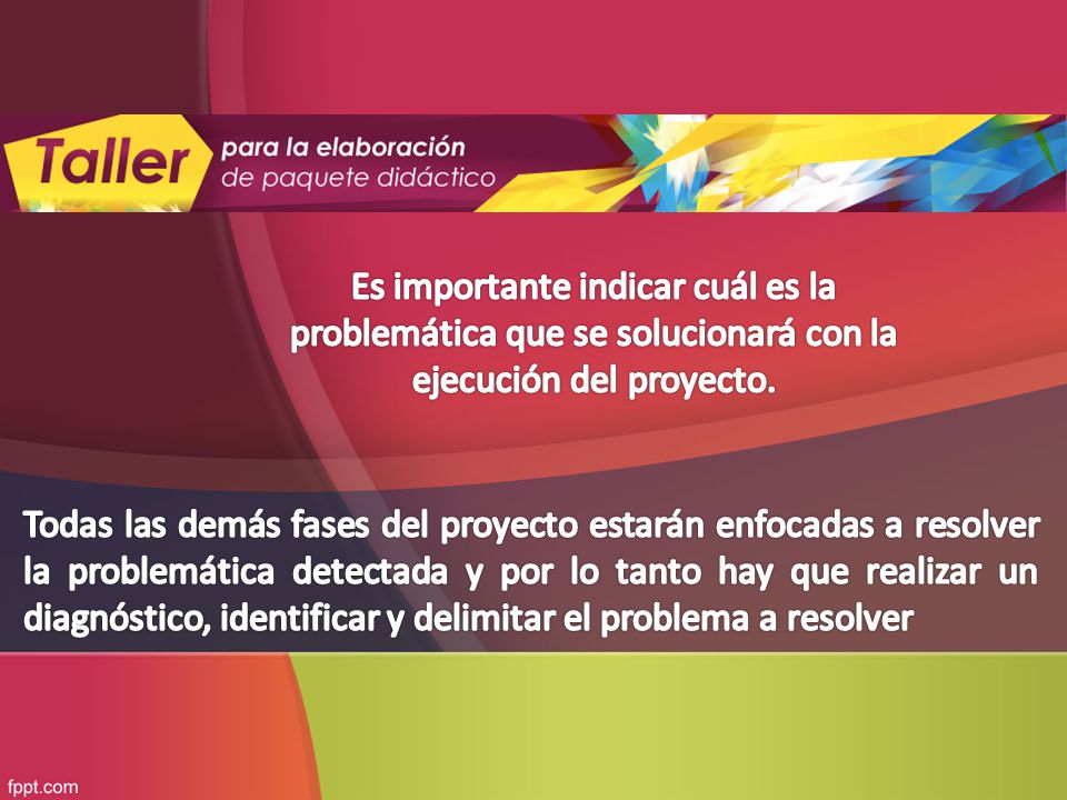 Es importante indicar cuál es la problemática que se solucionará con la ejecución del proyecto.