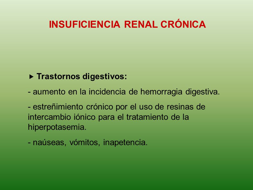 INSUFICIENCIA RENAL CRÓNICA