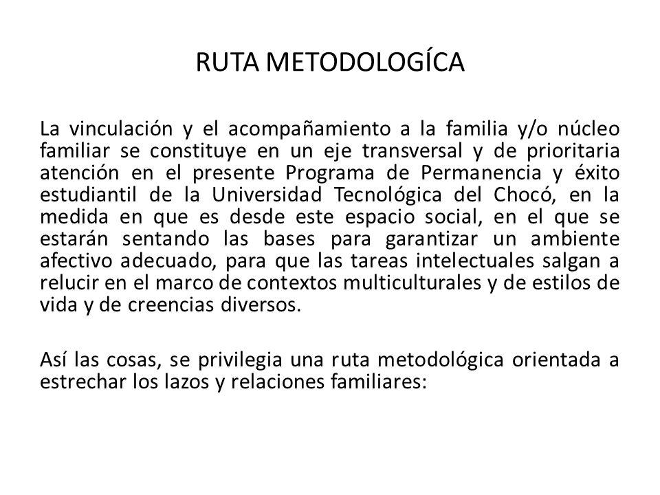 RUTA METODOLOGÍCA