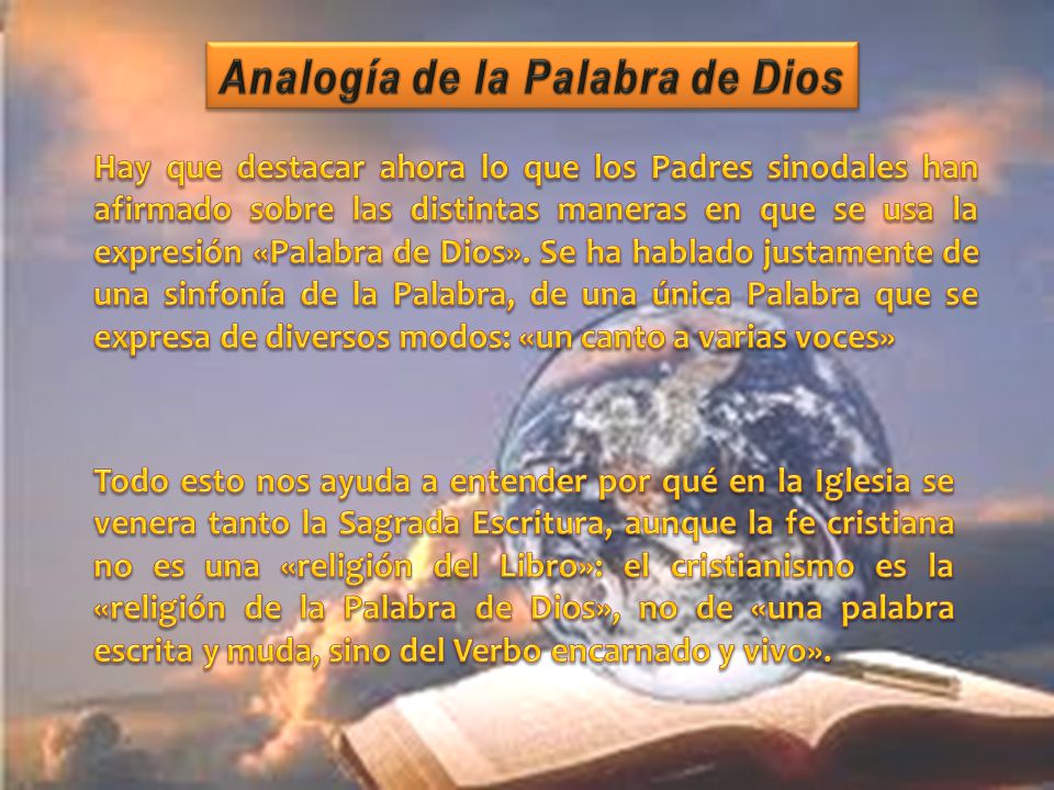Analogía de la Palabra de Dios