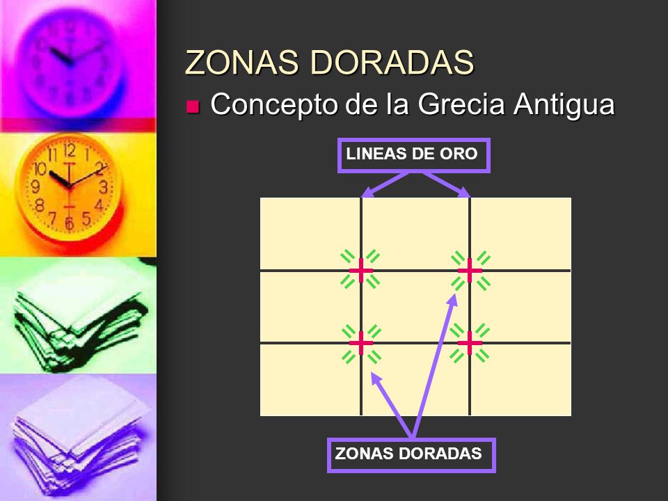 ZONAS DORADAS Concepto de la Grecia Antigua LINEAS DE ORO