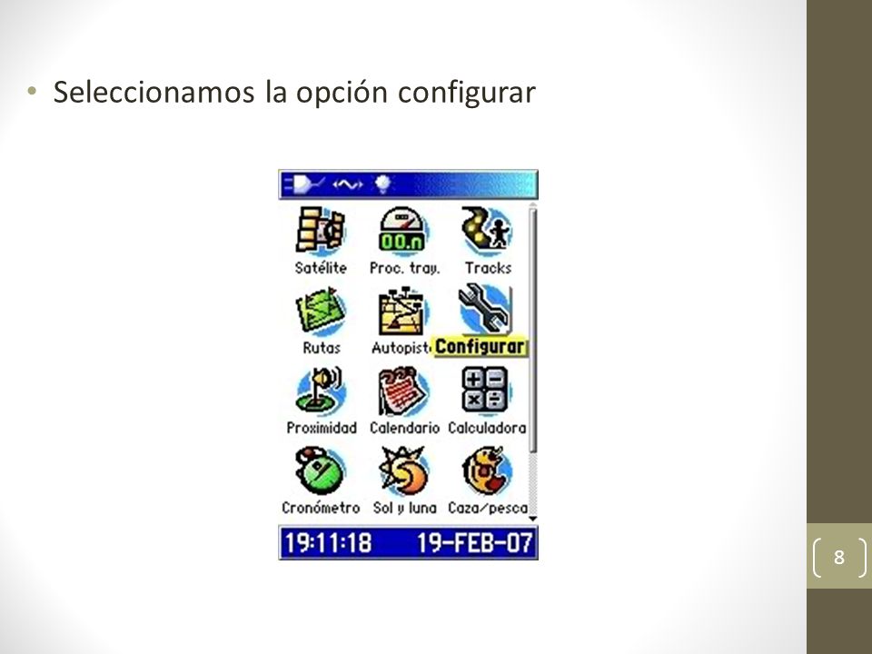 Seleccionamos la opción configurar