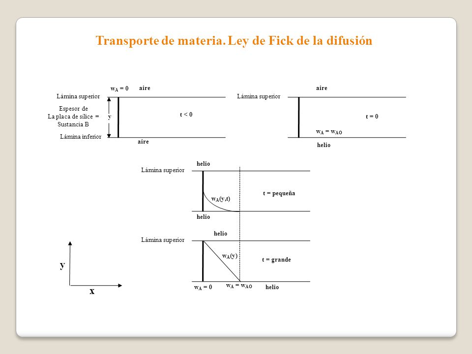 Transporte de materia. Ley de Fick de la difusión