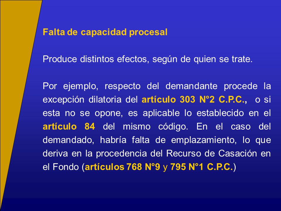 Falta De Capacidad Procesal